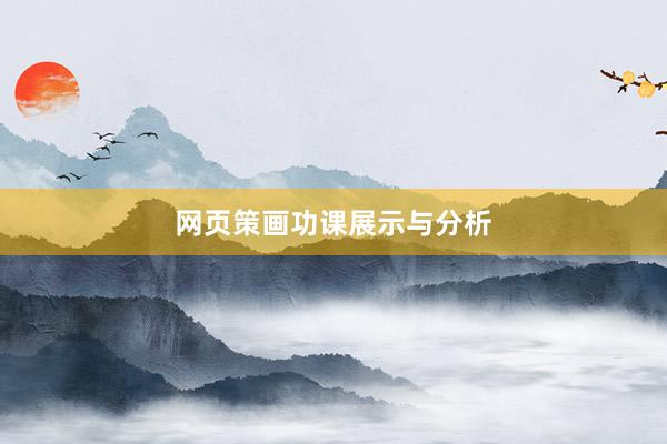 网页策画功课展示与分析